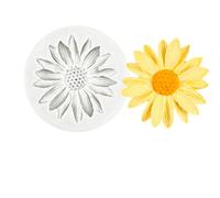Daisy Moule en silicone en forme de fleur pour sucre, tourteau au tournesol, chocolat, pâtisserie en silicone, arôme feuille de plâtre, gris style D