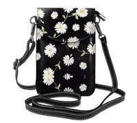 Daisy Petit sac à bandoulière, sac à main imprimé pour téléphone portable avec fentes pour cartes, sac à main à bandoulière avec sangle, noir, taille unique