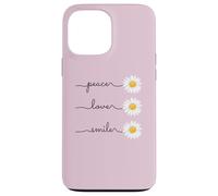 Daisy Plant Peace Love Smile Common Daisy Flower Coque pour iPhone 13 Pro Max