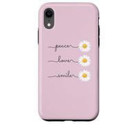 Daisy Plant Peace Love Smile Common Daisy Flower Coque pour iPhone XR