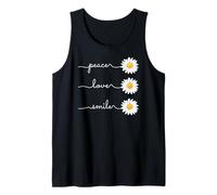 Daisy Plant Peace Love Smile Common Daisy Flower Débardeur