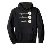 Daisy Plant Peace Love Smile Common Daisy Flower Sweat à Capuche