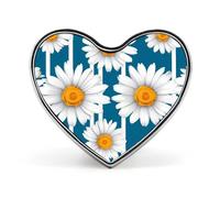 Daisy Stripes Élé Revers Cravate Pin Boutons Coeur Broche Badge Pin Bijoux pour Vêtements Chapeau Accessoires