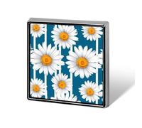 Daisy Stripes Square Lapel Tie Pin Boutons Broche Badge Pin Vêtements Chapeau Accessoires pour Hommes Femmes