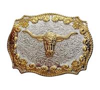 Daisybaby Boucle de ceinture de taureau longue corne Western Cowboy Rodeo Nouveauté Grandes boucles de ceinture