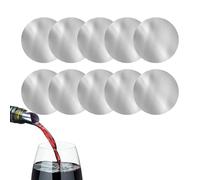 DaiUni 10 Pcs Verseur Vin, verseur à vin Anti-Goutte,Becs Verseurs Vin en Aluminium Réutilisables, Anti Goutte Aluminium Foil pour Restaurants, Bars, Clubs(Argent)