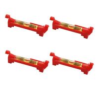 DaiUni Lot de 4 niveaux à bulle rouge avec cordon, Corde Corde Bulle Niveau Niveau à bulle professionnel, Pour travaux de maçonnerie, travaux de plomberi
