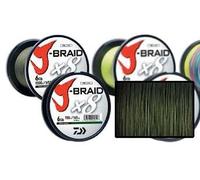 Daiwa 2 pcs J-Braid 8 Braid 0.10mm, 6,0kg/13,0lbs, 300m Vert foncé (Doublé pièce)