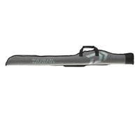 Daiwa D-VEC 1 Sac de protection rigide pour canne à pêche, en polyester, imperméable, avec fond en caoutchouc, bandoulière, double fermeture éclair, gris, 155 cm