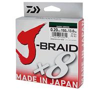 Daiwa J-Braid X8 300m Ligne Tressée Vert Foncé Fabriqué au Japon