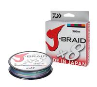 Daiwa J-Braid 8 Braid 0.13mm, 8,0kg/18lbs, 300m Multicolore