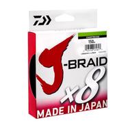 Daiwa J-Braid 8 Braid 150m Vert foncé - Ligne de pêche tressée - Chartreuse, DM: 0,13mm