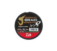 DAIWA J-Braid Expedition X8E, 0,13mm, 8,4kg/18,5lbs, 150m, Dark Green/Vert Foncé, Ligne de Pêche Tressée, 12551-013