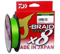 Daiwa Ligne de pêche tressée J-Braid Grand X8E 0,20 mm 16 kg / 35 lb 135 m Chartreuse