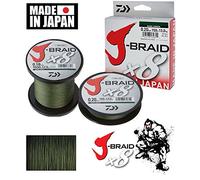 Daiwa J-Braid X8 0.18mm, 12.0kg / 26.5lbs, 1500m vert foncé, ligne de pêche tressée ronde