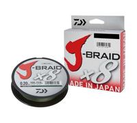 Daiwa Ligne tressée J-Braid X8 300 m 0,06 mm 4 kg Vert foncé – Fabriqué au Japon