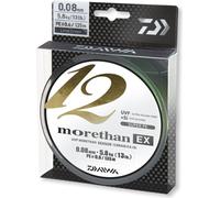DAIWA MORETHAN 12 BRAID EX+SI, 135m, 0,16mm, 14kg / 30,86lbs, vert citron, tresse ronde, 12695-016