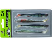 DAIWA Prorex Real Slim Shady Live Set, assortiment de poissons caoutchouc, 10,5cm, 15100-715