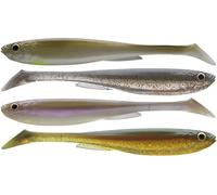 DAIWA PROREX SLIM SHADY NATURE SET, assortiment de poissons en caoutchouc, 10,5cm, 15100-700