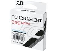 DAIWA Tournament Fluorocarbon Leader, 50m, 0,16mm, 1.9kg / 4,19lbs, transparent, bas de ligne, 12940-016