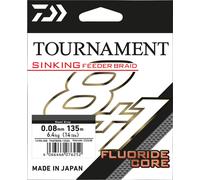 DAIWA Tournament Sinking Feeder Braid, 135m, 0,08mm, 6.4kg / 14lbs, gris, tresse, 12785-008