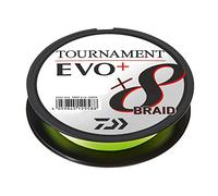 Daiwa Tournament X8 Braid Evo+ 0.14mm, 10.2kg/22.4lbs, 270m, Chartreuse, Ligne de Pêche Tressée, 12761-114