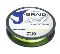 Tresse Daiwa J Braid X4-0,25mm - 14,4Kg - Jaune Fluo - 135m
