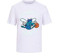 DAIWEI Mens Charlotte Hornets White T-Shirt S