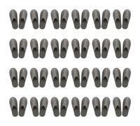 DaiWeier Lot de 24 paires de chaussons jetables unisexes à bout fermé antidérapants pour invités en vrac, pantoufles de spa, pantoufles pour la famille, les invités, les hôtels, la maison(Gris)