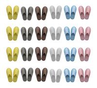 KMOCEPLY Lot de 24 paires de pantoufles jetables unisexes à bout fermé pour invités, pantoufles antidérapantes en vrac, pantoufles de spa pour famille, hôtels, maison, fête de mariage, taille unique,