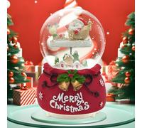 Daixilan Boule à neige de Noël - Lanterne musicale, boules à neige de Noël avec musique, flocons de neige scintillants, stalactites éclairées, lanterne décorative Père Noël (traîneau)