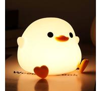 Daixinde Dodo Veilleuse en forme de canard pour enfants, jolie lampe en silicone spongieuse, lampe de chevet rechargeable de 50 heures avec contrôle du robinet, 2 niveaux de luminosité, minuterie