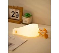 Daixinde Veilleuse mignonne en forme de canard paresseux, lampe LED en forme de canard de crise existentielle, rechargeable à intensité variable, avec minuterie de 30 minutes et contrôle tactile pour
