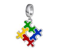 Daixiya Breloque en argent sterling 925 pour sensibilisation à l'autisme - Bijoux cadeaux pour femme