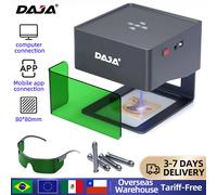 DAJA graveur Laser CNC bricolage DJ6 Machine de gravure Laser 3000mw rapide Mini Logo marque imprimante Cutter travail du bois bois plastique verre DJ6 (US Plug)