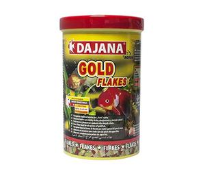 Dajana Gold Flakes - Aliment complet en flocons pour poissons queue de voile et poissons rouges 500 ml