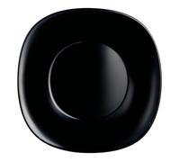 Dajar Luminarc Carine Assiette à Soupe en Verre, Noir, 21 cm