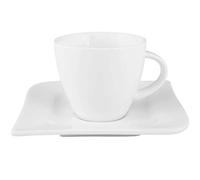 Dajar Vague Café Ensemble de 12 pièces., Porcelaine, Blanc, 46,5 x 16 x 9 cm - unités