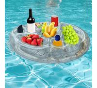 DAJASD Bar Flottant Pour Piscine, Porte Verre Piscine Gonflable Bar, Gonflable Porte-Boissons Bar Flottant Avec 8 Trous, Portable Bar De Piscine Flottant,Plateau Flottant Pour Party Piscine Fête Plage