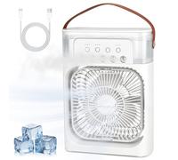 DAJASD Climatiseur Mobile Portable, Mini Refroidisseur D'air Con 3 Velocità, Mini Air Climatiseur Ventilateur, Climatiseur Portable Silencieux, Ventilateur Brumisateur Eau Pour Famille, Voyage