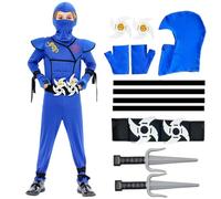 DAJASD Costume de ninja d'Halloween pour enfants - Combinaison dragon ninja - Costume d'Halloween pour garçon à enfiler et pour jeu de rôle