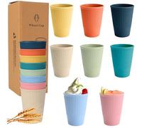 DAJASD Gobelet Plastique Reutilisable, 8 couleurs 350ML Gobelet Plastique Pour adultes et enfants, En polypropylène - Sans BPA - Incassables - Sans anse - Pour la cuisine