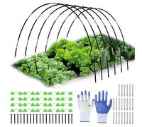 DAJASD Kit De Maison De Cerceau De Jardin, Arceau pour Serre Tunnel, 30 Pièces Cerceau pour Serre de Jardin, Arceau de Jardin, pour Pépinière,Pépinière de Légumes,pour la Protection des Plantes