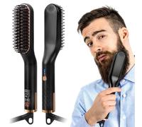 DAJASD Lisseur Barbe Homme, 3 en 1 Brosse Lisseur a Barbe Hommes, Lisseur de Barbe et Cheveux Homme, Brosse Lissante Multifonctionnel pour la Barbe et la Coiffure, Coiffer Une Barbe Longue