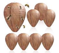 DAJASD Lot De 8 Nids De Guêpes Artificiels, Résistants Aux Intempéries, À Suspendre, Parfaits pour Utilisation Extérieure À La Maison Et Au Jardin,Repoussent Efficacement Les Abeilles Et Les Guêpes