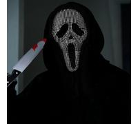 DAJASD Masqu Scream, Scream Fantôme Pour Adulte Enfant, Masque Ghostface Cosplay D'horreur Pour Carnaval Halloween