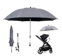 DAJASD Parasol universel pour poussette - Protection UV UPF50+ - 82 cm - Parasol de poussette universel - Protection solaire pour poussette, gris