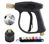 DAJASD Pistolet de nettoyeur haute pression, 4350 PSI avec connecteur de tuyau M22 14 mm et 7 buses pour Karcher K1-K7, pistolet de nettoyage pour voitures, machines, murs, sols
