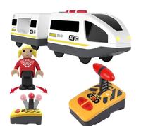 DAJASD Train de Locomotives à Piles, Train Électrique Haute Vitesse, TRAI à Piles pour Chemin de Fer en Bois Compatible avec Thomas Jouet Éducatif Cadeau pour Enfants 16+ Ans(Blanc)