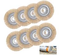 DAJAVE Lot de 8 brosses à joints - Diamètre : 11,5 cm - Brosse métallique pour Gloria Multibrush et Weedbrush - Brosse en laiton pour le nettoyage des joints, la saleté et les mauvaises herbes dans